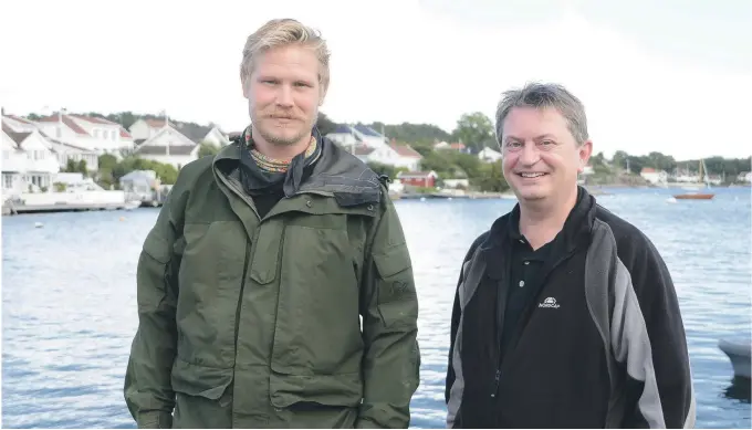  ??  ?? OPTIMISTER: Anders Hagen (t.v.) og Michael Terje Brandt både tror og håper at dokumentar­en kan bli en realitet.