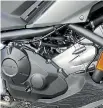 ??  ?? The twin-cylinder engine was created by chopping in half the engine of a Honda Jazz hatch.