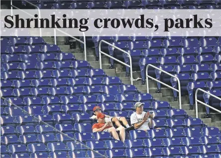  ?? STEVE MITCHELL/USA TODAY SPORTS ?? Fans at a game at Marlins Park between the Twins and Marlins totaled 10,390 on Aug. 1.