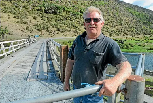  ??  ?? Alan Loan is not happy at being asked to pay $224,000 towards the cost of a bridge to access his Baring Head property.