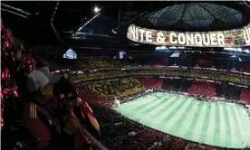  ?? Photograph: John David Mercer/USA Today ?? Atlanta United fans are treated to home games in one of North America’s best stadiums. Now the Five Stripes are investing in Europe.