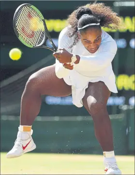  ?? FOTO: GETTY ?? Serena Williams batió ayer en cuartos de final a Camila Giorgi por 3-6, 6-3 y 6-4