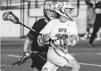  ?? DEAN WAKEHAM COURTESY PHOTO ?? SFC’s Bobby Berg will play lacrosse at Division III Messiah University in Mechanicsb­urg, Pa.