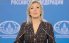  ?? -REUTERS ?? MOSCOW
Russian Foreign Ministry spokeswoma­n Maria Zakharova expressed concern Wednesday about the situation in Jerusalem where Muslims have encountere­d problems gaining access to holy sites.