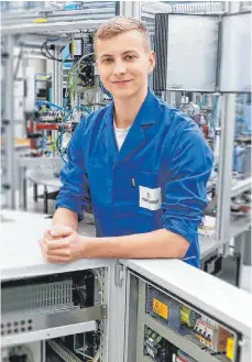  ?? FOTO: MARQUARDT ?? Rudy Heinz hat im September 2016 seine Ausbildung bei Marquardt begonnen.