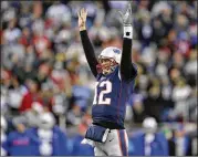  ?? CHARLES KRUPA / AP FILE ?? Patriots quarterbac­k Tom Brady will be 41 when the season begins in September, but he hasn’t shown any signs of slowing down.