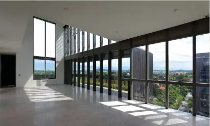  ??  ?? The 7,007 sq ft, triplex penthouse was purchased for $15 million ($2,141 psf) — a new high among the penthouses at Leedon Residence