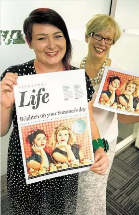  ?? PHOTO: KEVIN FARMER ?? ALL SET: Looking forward to the launch of Toowoomba Life are Megan Masters (left) and Deb Hanfeld.