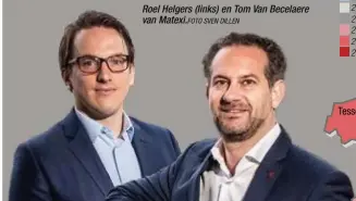  ?? SVEN DILLEN ?? Roel Helgers (links) en Tom Van Becelaere van Matexi.FOTO