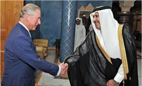  ?? ?? Donations: Charles meets former Qatari Prime Minister in 2013