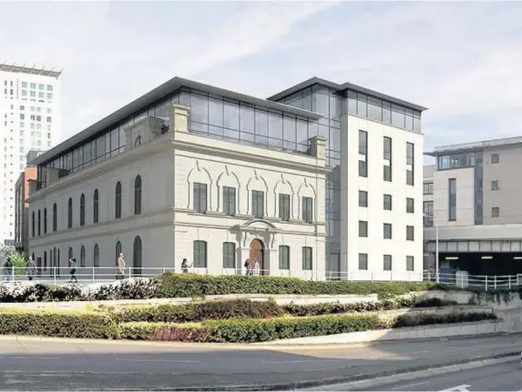  ??  ?? > Premier Inn submitted plans in June for a 20-storey hotel with a bar and restaurant in Cardiff city centre