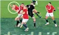  ??  ?? Owens takes the ball despite being in front of Williams, ringed, who played it in the air
about the offside from 16. He didn’t play deliberate­ly the ball. It was an
accidental offside.
No no, no, no.
It was an