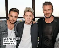  ??  ?? Liam has known David since he was in 1D