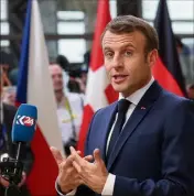  ?? (Photo AFP) ?? Emmanuel Macron, hier à Bruxelles.