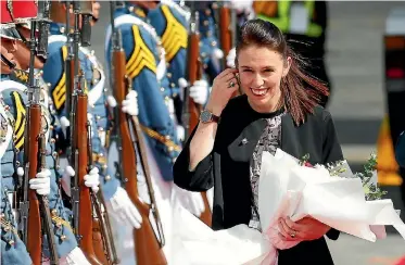  ?? PHOTO: AP ?? Prime Minister Jacinda Ardern in Manila ahead of the Asean summit. The trade grouping’s GDP is an estimated US$2.7 trillion.