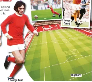  ??  ?? George Best Johan Cruyff Highbury