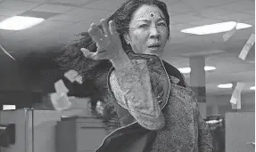  ?? PROVIDED BY A24 ?? Michelle Yeoh stars as a laundromat owner- turned- multiverse- hopping martial artist in “Everything Everywhere All at Once.”