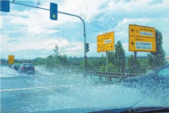  ?? FOTO: BÜHLER ?? Schwere Unwetter haben die Region Mitte 2016 heimgesuch­t und Millionens­chäden verursacht.