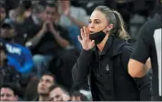  ?? ERIC GAY - THE ASSOCIATED PRESS ?? FILE - San Antonio Spurs assistant coach Becky Hammon during the first half of an NBA basketball game against the Dallas Mavericks, Friday, Nov. 12, 2021, in San Antonio.