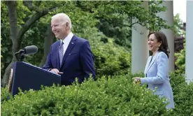  ?? Photograph: Susan Walsh/AP ?? Joe Biden, pictured with Kamala Harris, has seen a string of recent political victories.