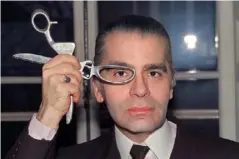  ??  ?? Lagerfeld in 1987, three years after setting up his own label (Getty)