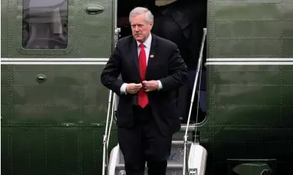  ?? ?? Mark Meadows in Washington DC in March 2020. Photograph: Alex Edelman/AFP/Getty Images