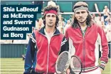  ?? ?? as McEnroe and Sverrir Gudnason as Borg