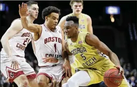  ?? ABBIE PARR / GETTY IMAGES ?? If guard Josh Okogie departs, Georgia Tech will have to replace his 36 minutes, 18 points, six rebounds, and 2.5 assists a game last season.