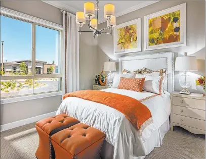  ?? Summerlin ?? Regency by Toll Brothers in The Cliffs village and Affinity by Taylor Morrison in Summerlin Centre offer first-floor master suites.