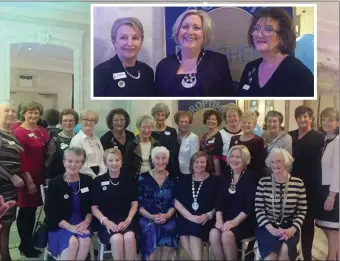  ??  ?? Drogheda Past Presidents celebratin­g the Diamond Anniversar­y of the Soroptimis­ts Right: a special presentati­on of €3,000 is made to St Ita’s school and left, inset, Margaret Geraghty, Carmel Schmidt, Rona Connolly