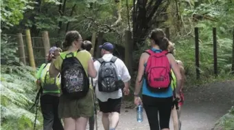  ??  ?? Walkers taking part in the Sligo Camino on July 7th.