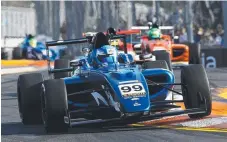  ?? Picture: DAVID CLARK ?? William Brown wins the first race of Formula 4.