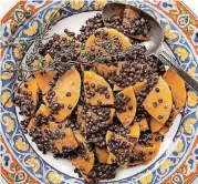  ?? [SARAH CROWDER VIA AP] ?? Black lentil and butternut squash.