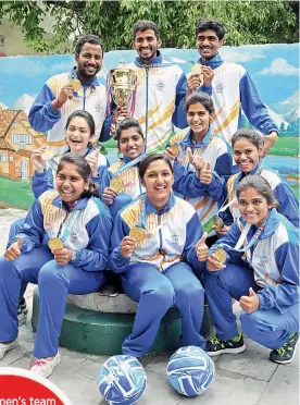  ??  ?? THE TEAM: (Standing, first row) Charan, Kiran, Shamith, (sitting, middle row) Krisha, Krishna Induja, Harshitha, Greeshma, (third row) Aasritha, Sree Lekha and Mamatha