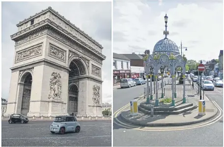  ?? ?? March’s Coronation Fountain has been compared to Paris’s Arc de Triomphe