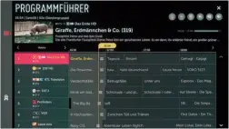  ??  ?? Der integriert­e Multi-Kanal-EPG gibt dem Zuschauer einen Überblick was aktuell und nachfolgen­d im Programm läuft