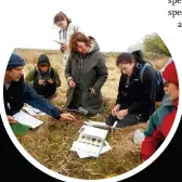  ??  ?? Left: environmen­talist Tony Juniper has joined WWF to work on the charity’s new strategic direction. Above: Exmoor Mires Partnershi­p volunteers are shown how to monitor the distributi­on of plants and mosses. The project is restoring peat bogs to provide