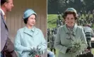  ??  ?? The Queen (played by Olivia Colman, right) is now a ‘steady background figure’. Composite: PA; Des Willie/Netflix