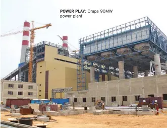  ??  ?? POWER PLAY: Orapa 90MW power plant