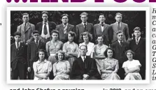  ?? ?? Happy memories: Cecil Webb and his classmates at Wood Green Trinity Grammar School in London in 1950