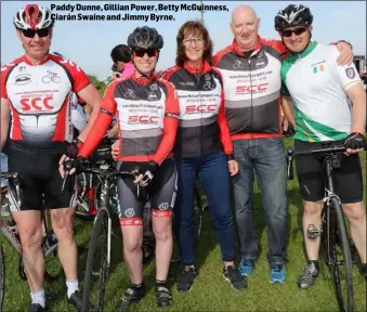  ??  ?? Paddy Dunne, Gillian Power, Betty McGuinness, Ciarán Swaine and Jimmy Byrne.