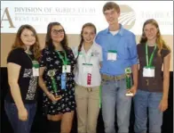  ?? SUBMITTED ?? Perry County 4-H winners at the 4-H State O-Rama are, from left, Sallie Brown, Elizabeth Shadell, Carolyn Casey, Michael Anderson and Aimee Anderson.