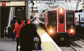  ?? File photo / Matthew Brown / Hearst Connecticu­t Media ?? Ridership recovery is approachin­g 70 percent on Metro-North, but the railroad did see a weekend one-day high approachin­g 99 percent of pre-COVID levels.