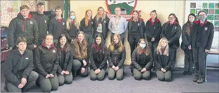  ?? ?? Mr Sean O’Donovan (Dairygold) with 5th Year Business students.