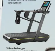  ??  ?? Skillrun Technogym – Jos saisin toivoa ihan mitä vain, haluaisin Technogymi­n Skillrunin. Skillrun on superkalli­s mutta superhyvä juoksumatt­o juuri sellaiseen juoksutree­niin, josta itse pidän eniten.