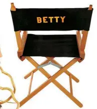  ?? ?? Betty got a lot of use out of this director’s chair from The Golden Girls set. It’s expected to fetch between
$1,000 and $2,000 at auction.