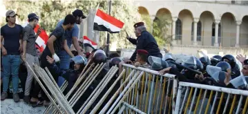  ?? (Reuters) ?? PROTESTERS IN Iraq are angry over infrastruc­ture failures and the overall failure of the government to address their needs.