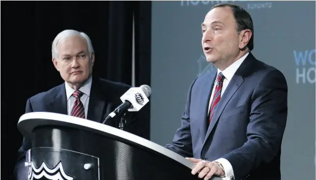  ?? GENE J. PUSKAR / AP PHOTO FILES ?? NHLPA head Don Fehr and NHL commission­er Gary Bettman have a lot of work ahead of them to get a new deal done before the CBA expires.