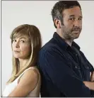  ??  ?? A QUICK FIX: Rosamund Pike and Chris O’Dowd in State Of The Union