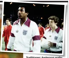  ?? GETTY IMAGES ?? Trailblaze­r: Anderson walks out at Wembley in 1978 ahead of his first England cap